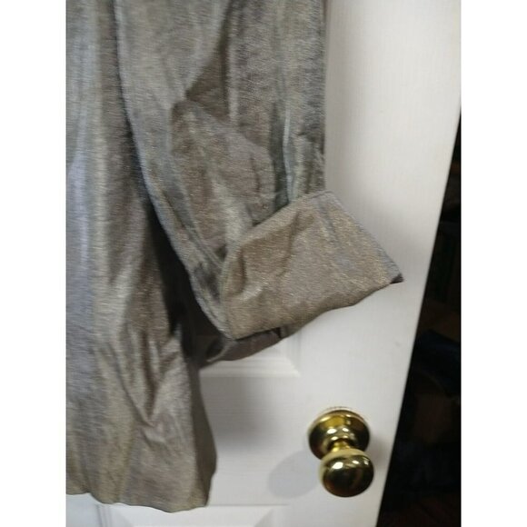 Adrianna Panel Evening Essentials Metallic Taupe Runched Collar Timeless Jacket. - Picture 5 of 14